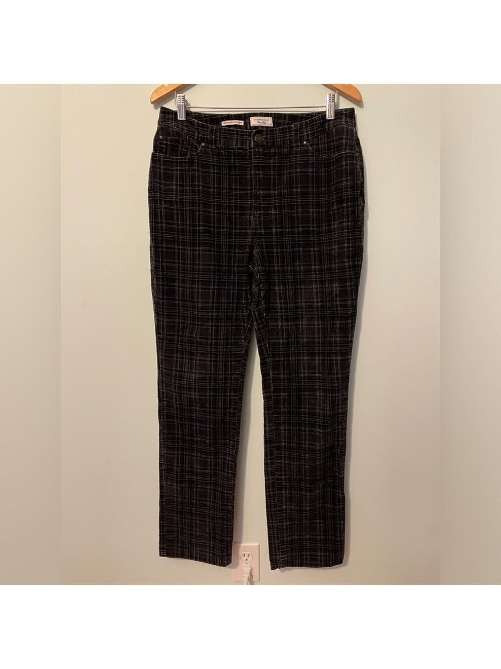 Charter Club Lexington Straight Plaid Pants Size 10